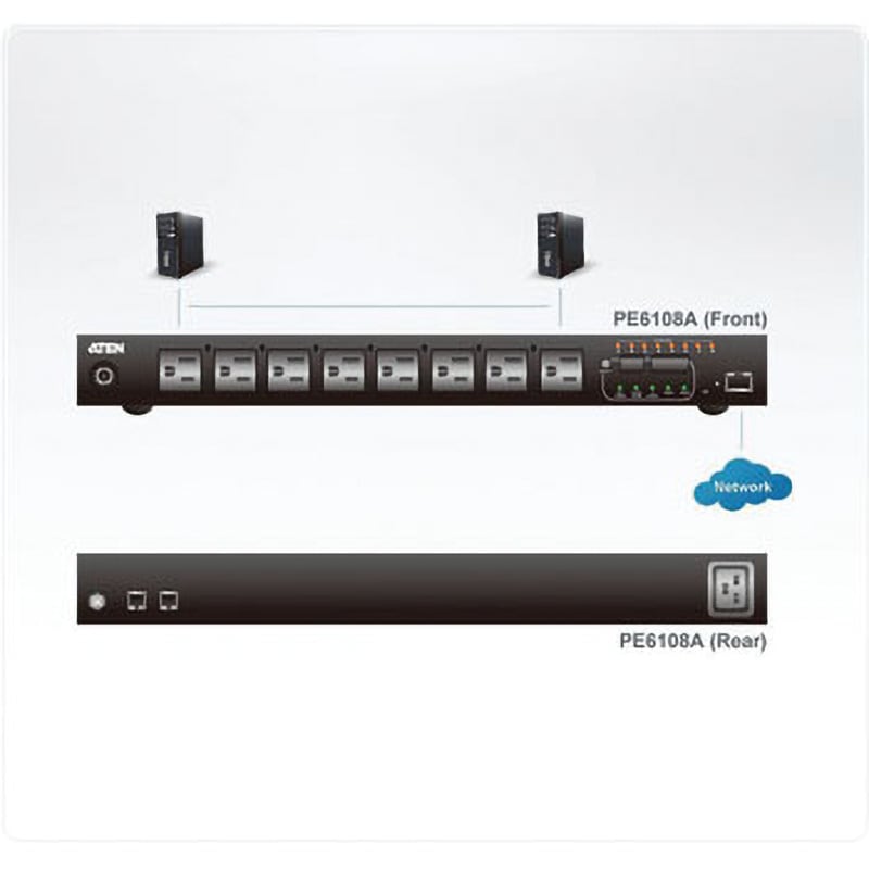 PE6108A 電源管理(PDU) ATEN コンセント個数8 定格入力電流15A PE6108A