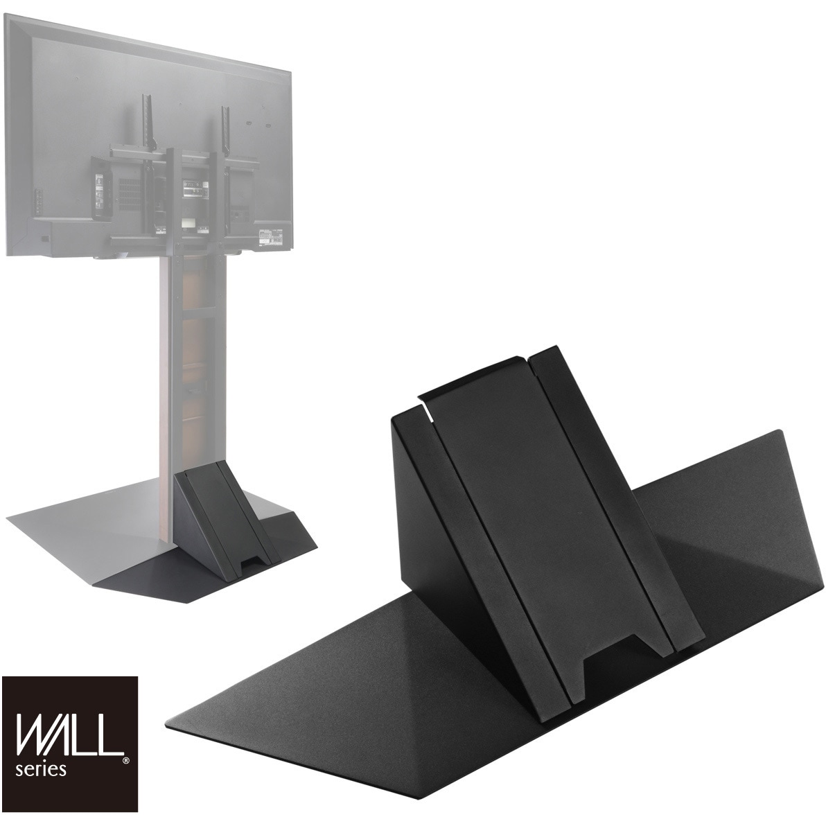 WALL テレビスタンド　ブラック テレビスタンドはWALL～ Vシリーズ トップ | EQUALS（イコールズ）