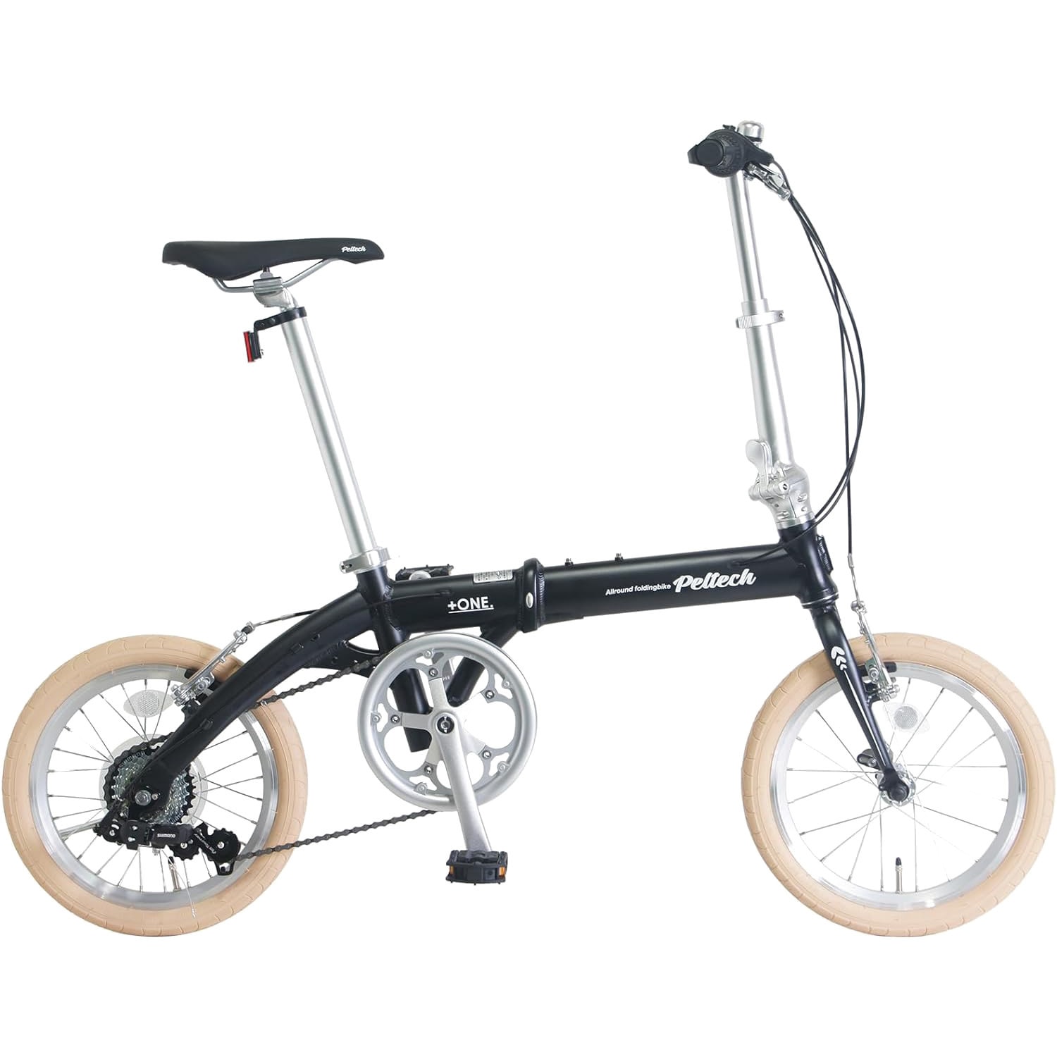 FP-167S-BK 16型外装7段軽量アルミ折り畳み自転車 PELTECH(ペルテック
