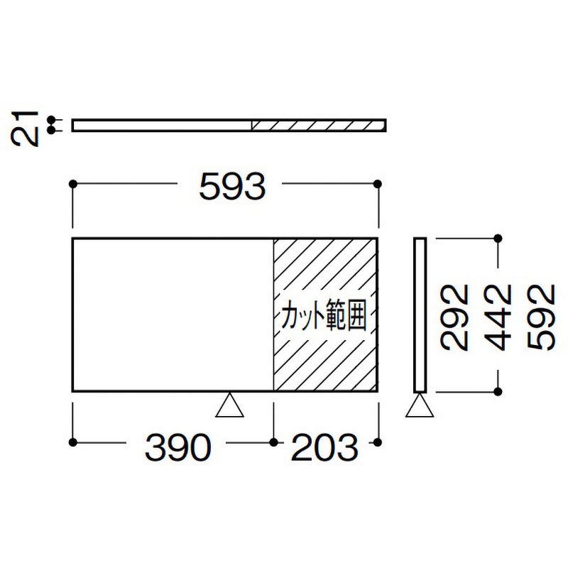 FAG5-112 内部ユニットFiTIO 側面棚柱タイプ 自在木製棚板(カット可能