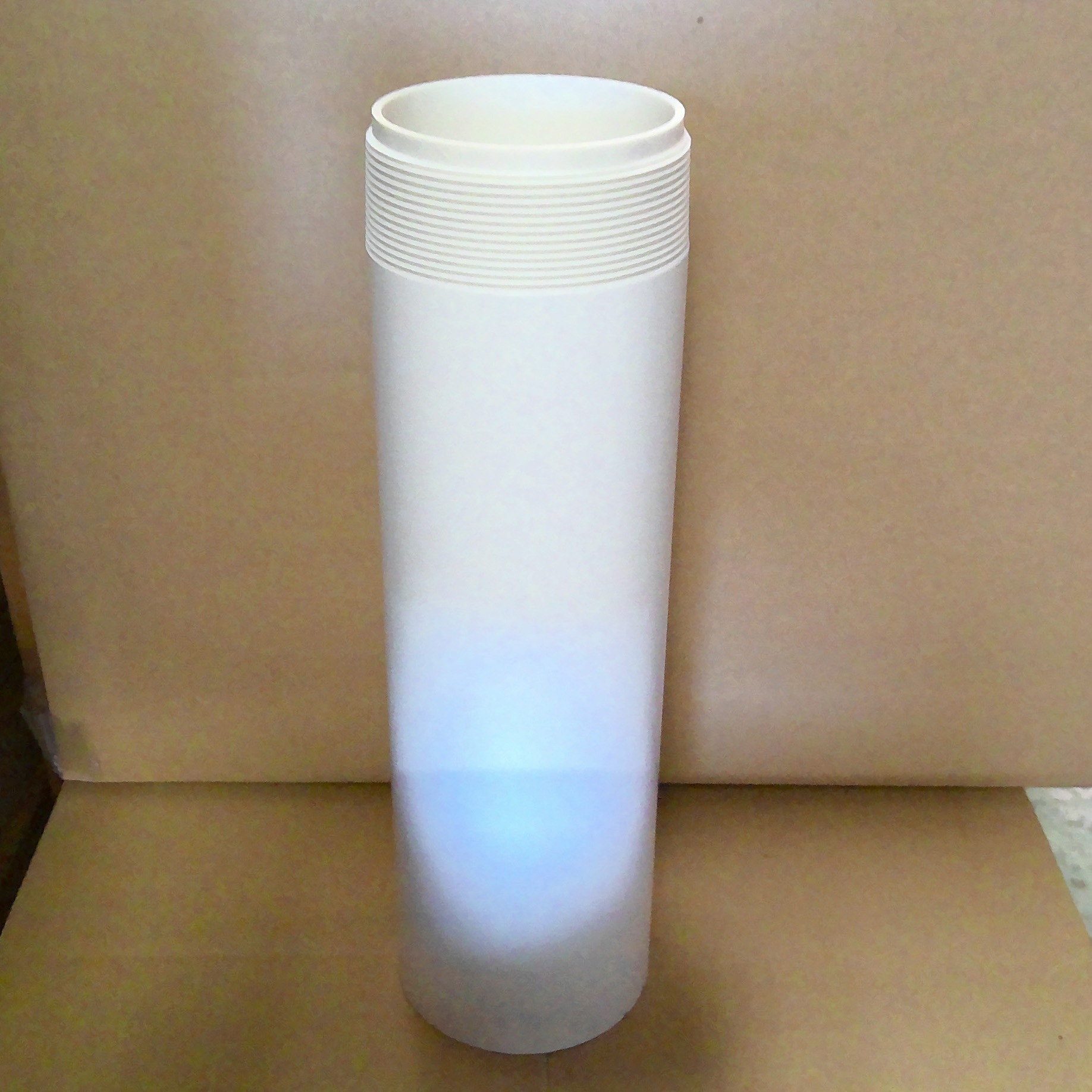 VP100-500L ネジ切り(ドレン用)パイプ VP100 クボタ(Kubota) 片側テーパーネジパイプ ホワイト色 長さ500mm