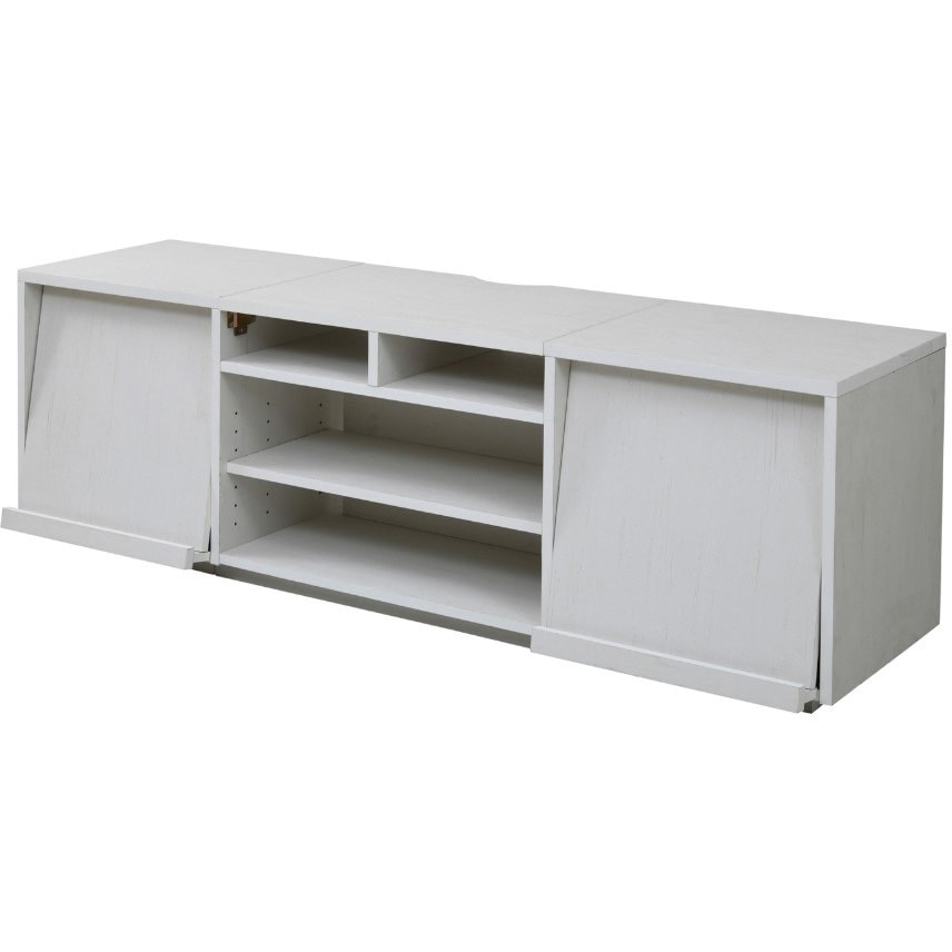 FTV-HIGHSET テレビ台ハイタイプ ローボード 組み合わせ6種 ガラス扉 引き出し フラップ扉 ジェイケイ・プラン ホワイト色 フラップ扉×フラップ扉タイプ 幅150cm  FTV-HIGHSET 15,606円