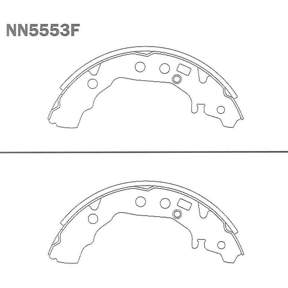 NN5553F ブレーキシュー(ハーフタイプ) 1セット(2枚) 曙ブレーキ工業