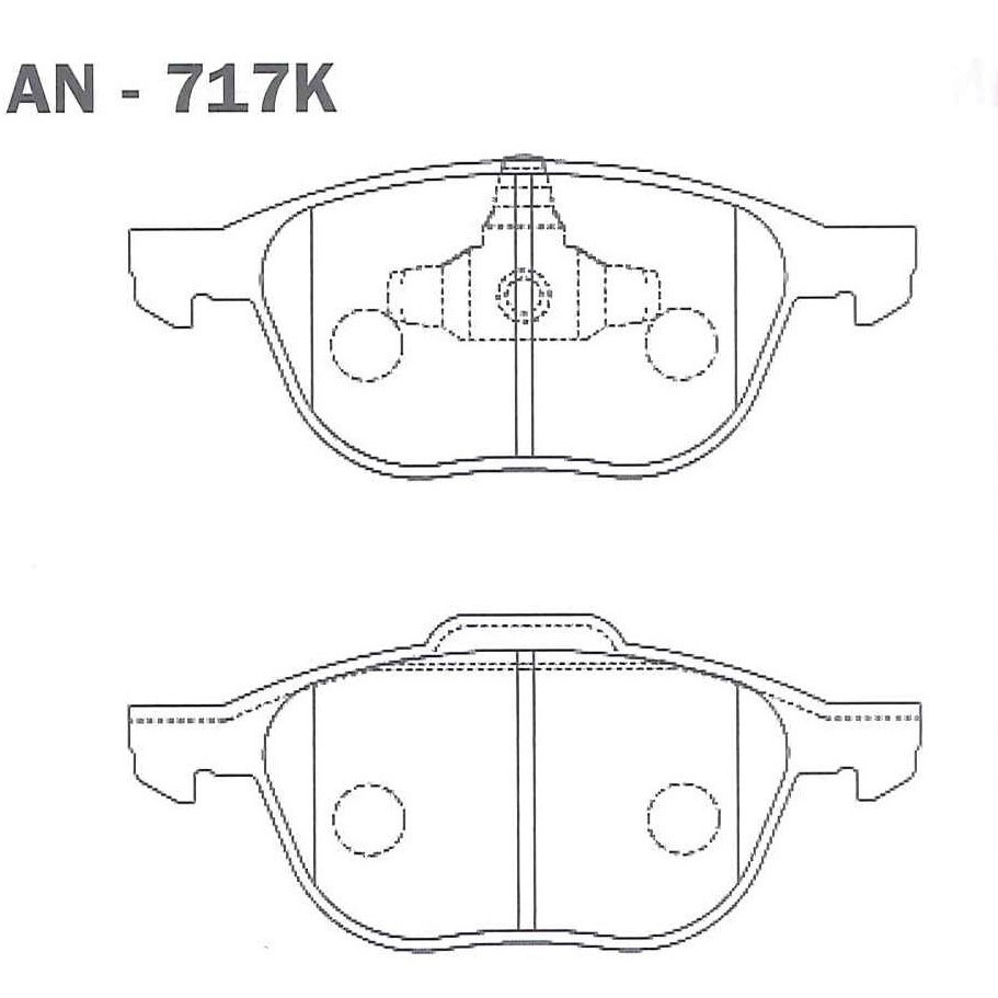 信頼も高い AN-717K ブレーキパッド 1セット(4枚) 曙ブレーキ工業 【通販 ブレーキパーツ