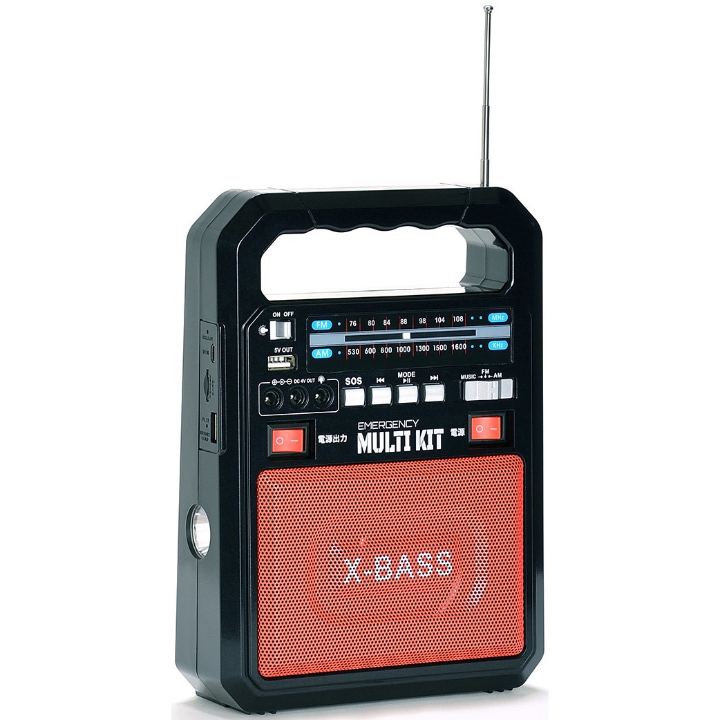 EM-009 ソーラー充電式多機能バッテリー エマージェンシーマルチキット 1個 とうしょう 【通販モノタロウ】