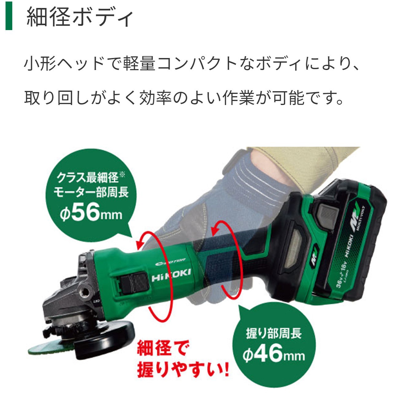 G3613DC ＊【新品】HiKOKI G3613DC 2XPZ 2台セット 125mm コードレス 