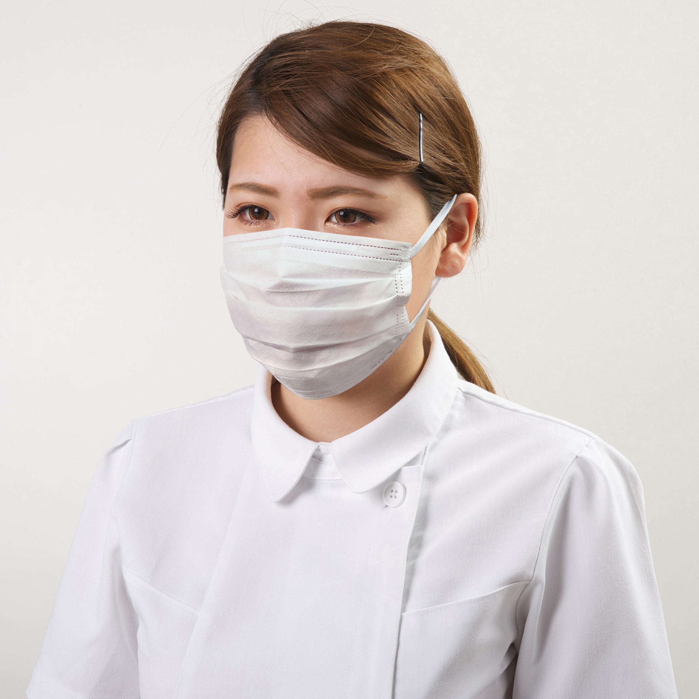 FG175 平ゴムタイプ 3層プリーツマスク 耳に優しい平ゴム使用 ソフト