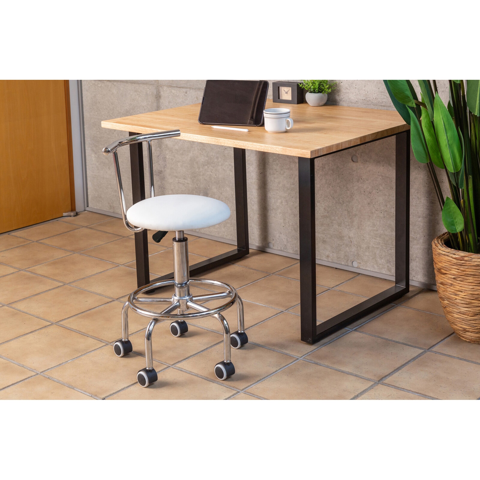 0414210 らくらく昇降式回転チェア ファミリー・ライフ キャスターあり