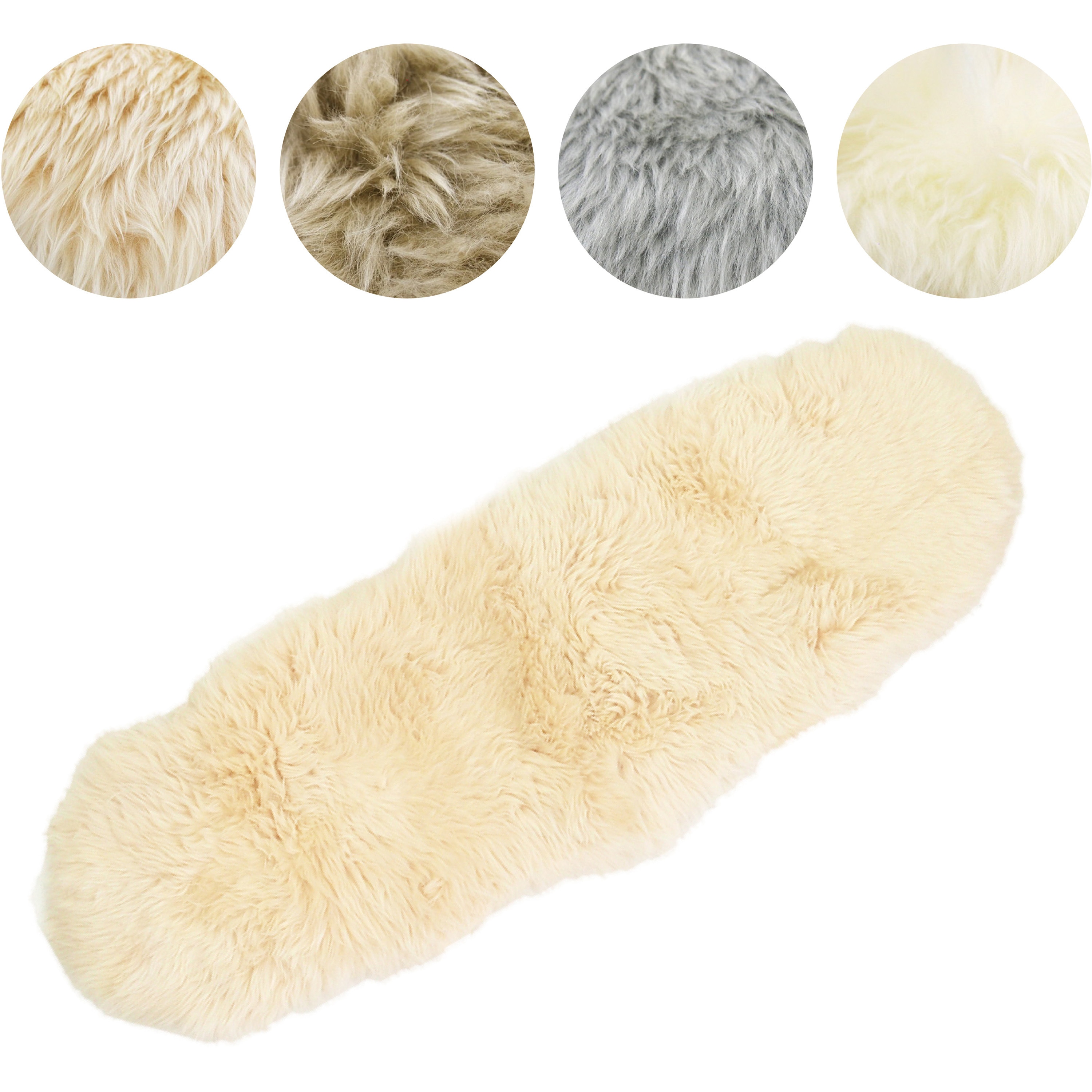 240619344 ニュージーランド天然ムートンの2匹ラグ 1枚 萩原 【通販