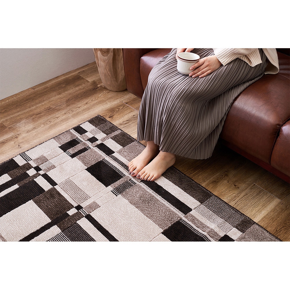 【特価セール】萩原 ラグ ベージュ 約130×190cm 「アラビカ」 タフトラ Amazon｜萩原 ラグ ベージュ 約130×190cm 「アラビカ」 タフトラグ 防