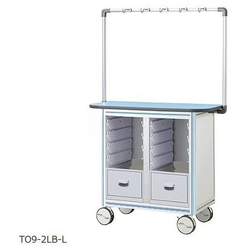 TO9-2LB-L 点滴作業台 片面型・引出し付きシングルフレーム TOシリーズ 1個 ナビス(アズワン) 【通販モノタロウ】