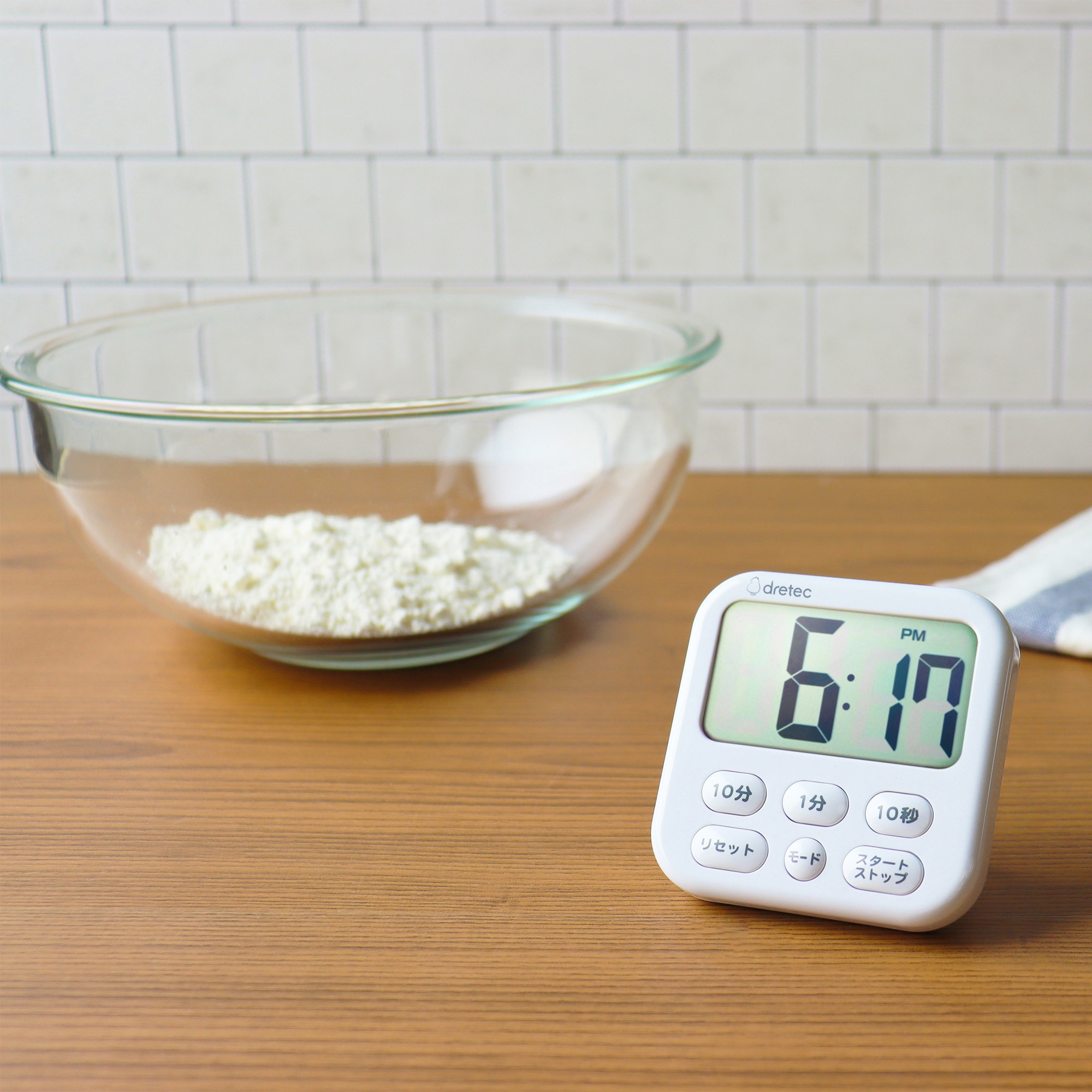 T-615WT 大画面タイマー「シャボン6」 ドリテック デジタル 壁掛け