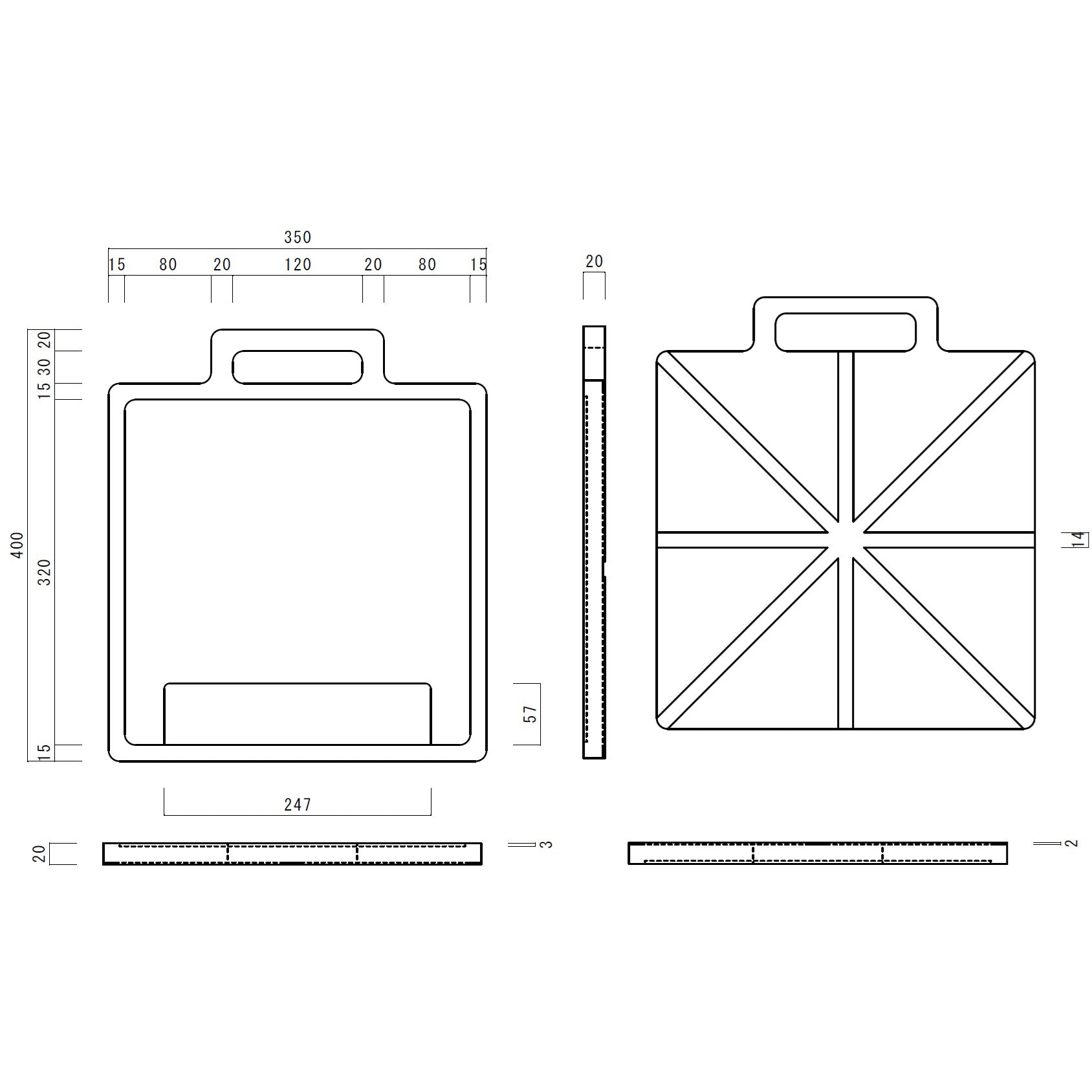 アウトリガーベース ゴム製 ナイロン繊維入り(4トンユニック車) 1枚