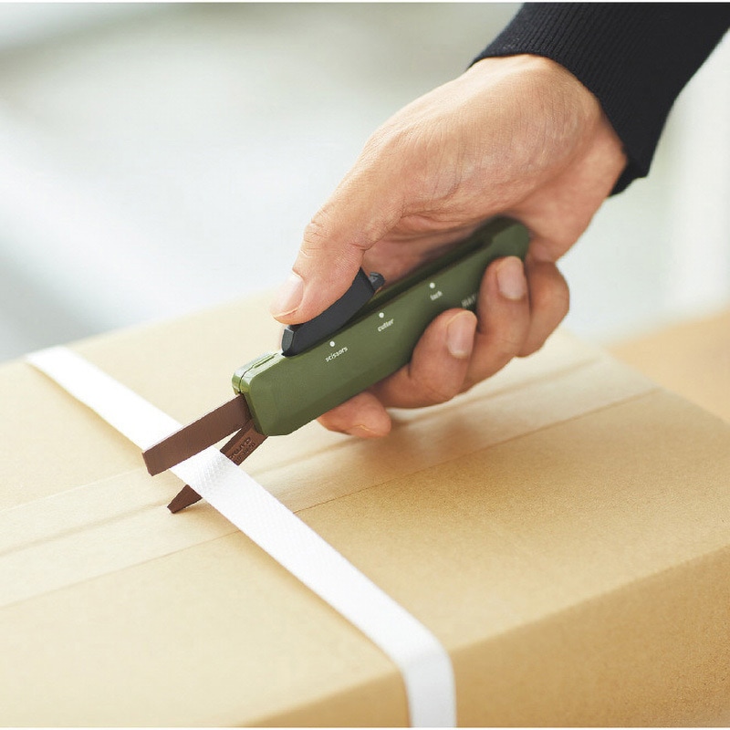 ハサ-420LS ハサミ カッター 一体 2Way携帯ハサミ<ハコアケ> 1丁