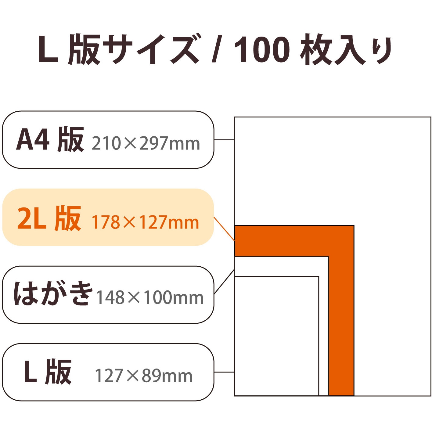 EJK-VLL100 プリンター用紙 写真用紙 L判 光沢 厚手 インクジェット