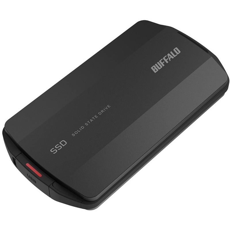 SSD-PHP500U3BA/D 外付けSSD ポータブル USB3.2 Gen2対応 超高速モデル 耐衝撃&防塵&防滴機能 Type-C対応 Type-Aコネクタ付 1台 BUFFALO(バッファロー) 【通販モノタロウ】