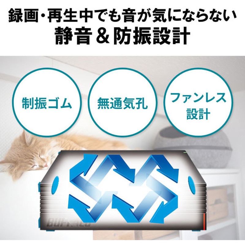 HD-NRCD4U3-BA 外付けHDD USB3.2 Gen1対応 PC用&TV録画用 CMRHDD採用