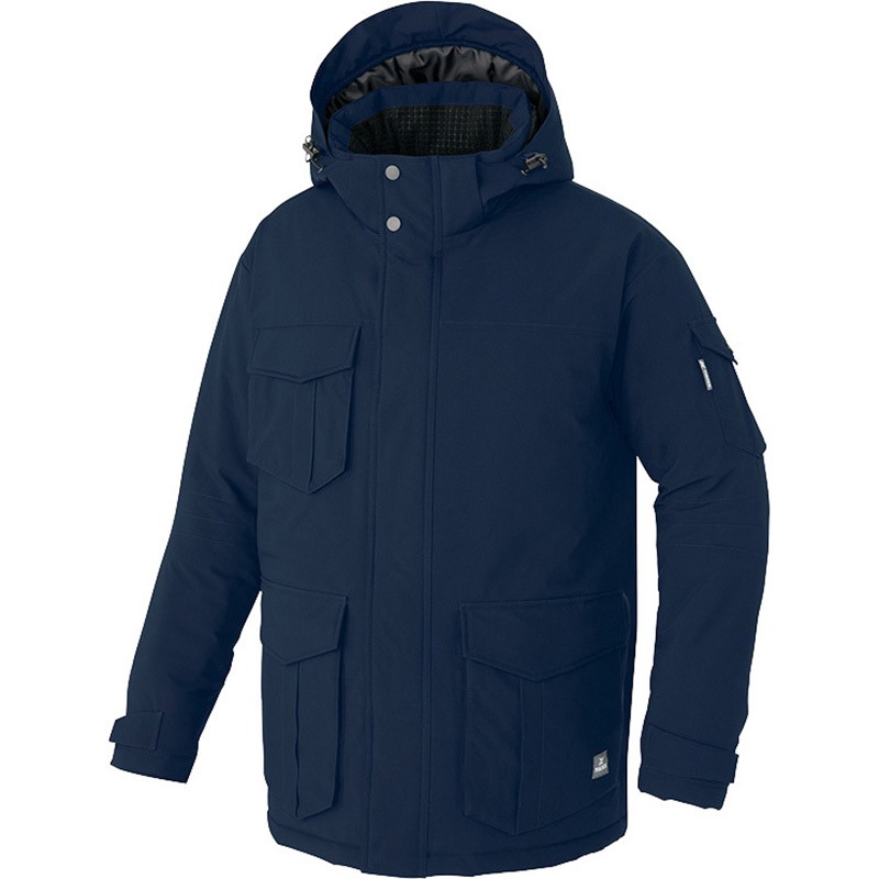 8575 防寒コート(男女兼用) アイトス ネイビー色 4L着丈86cm