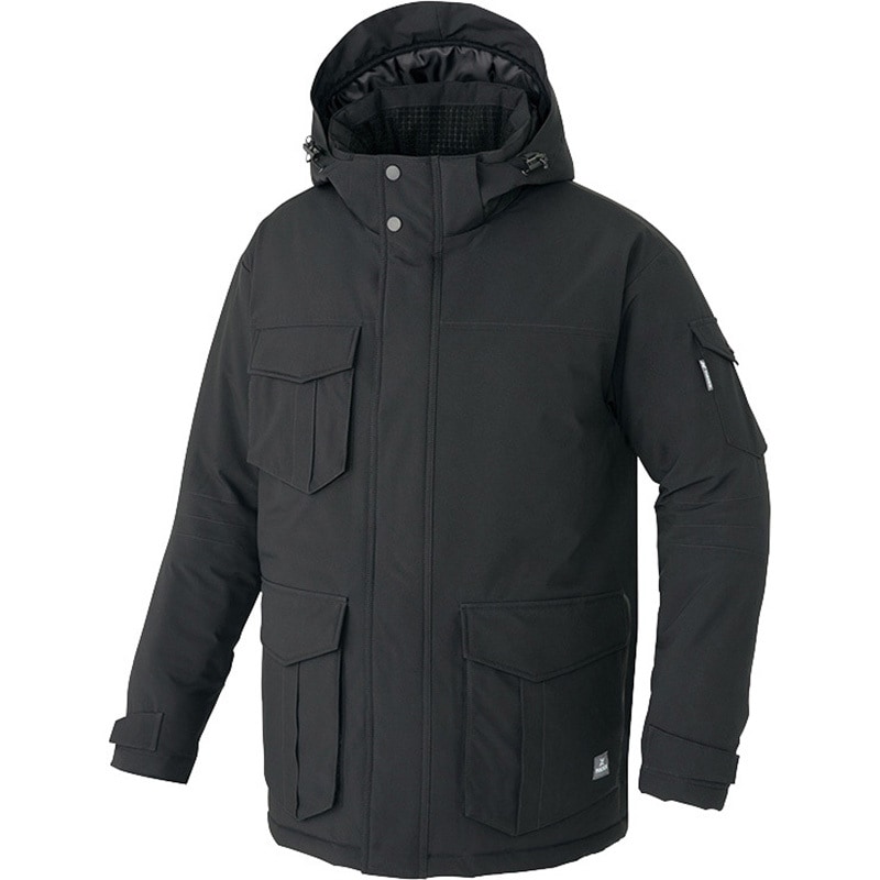 8575 防寒コート(男女兼用) アイトス ブラック色 4L着丈86cm