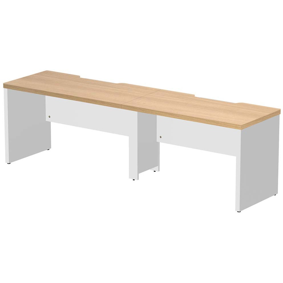 RFTFH-2460OA-WL ソリード フリーアドレス用ハーフデスク アール・エフ・ヤマカワ 高さ720mm幅2400mm奥行600mm  RFTFH-2460OA-WL