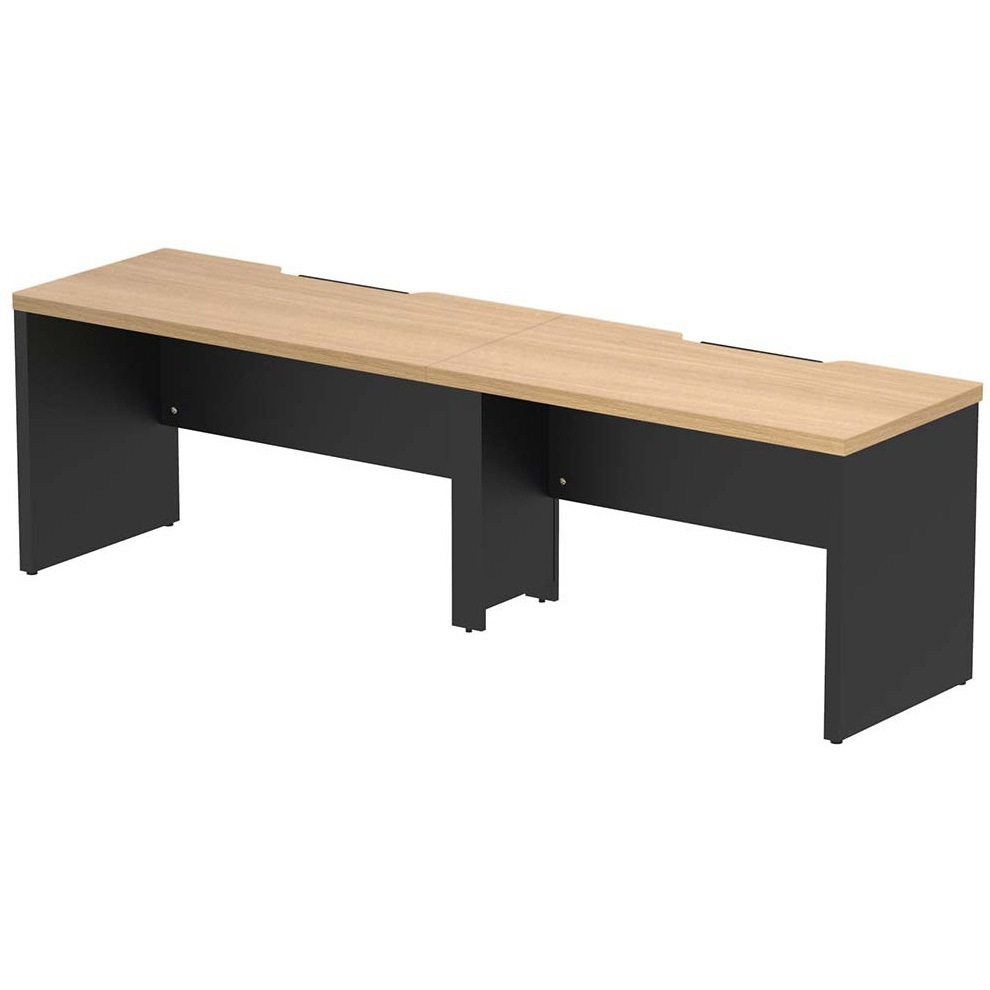 RFTFH-2460OA-BL ソリード フリーアドレス用ハーフデスク アール・エフ・ヤマカワ 高さ720mm幅2400mm奥行600mm  RFTFH-2460OA-BL