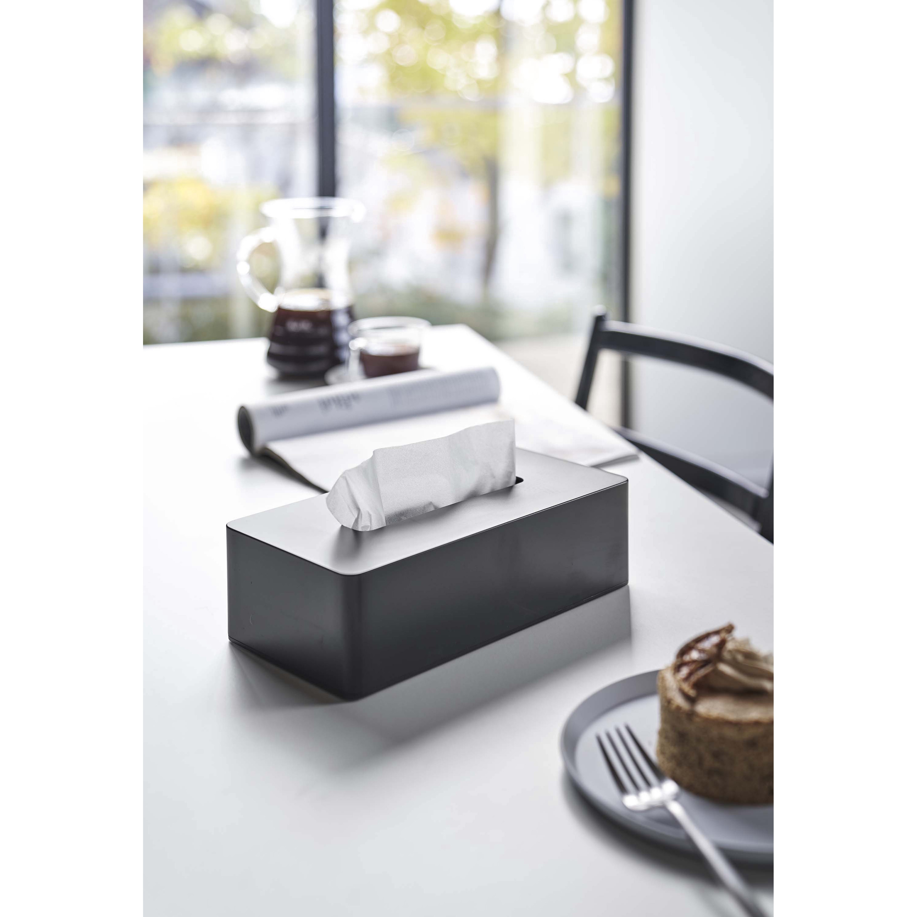 5584 タワー ティッシュケース レギュラー 山崎実業 ブラック色