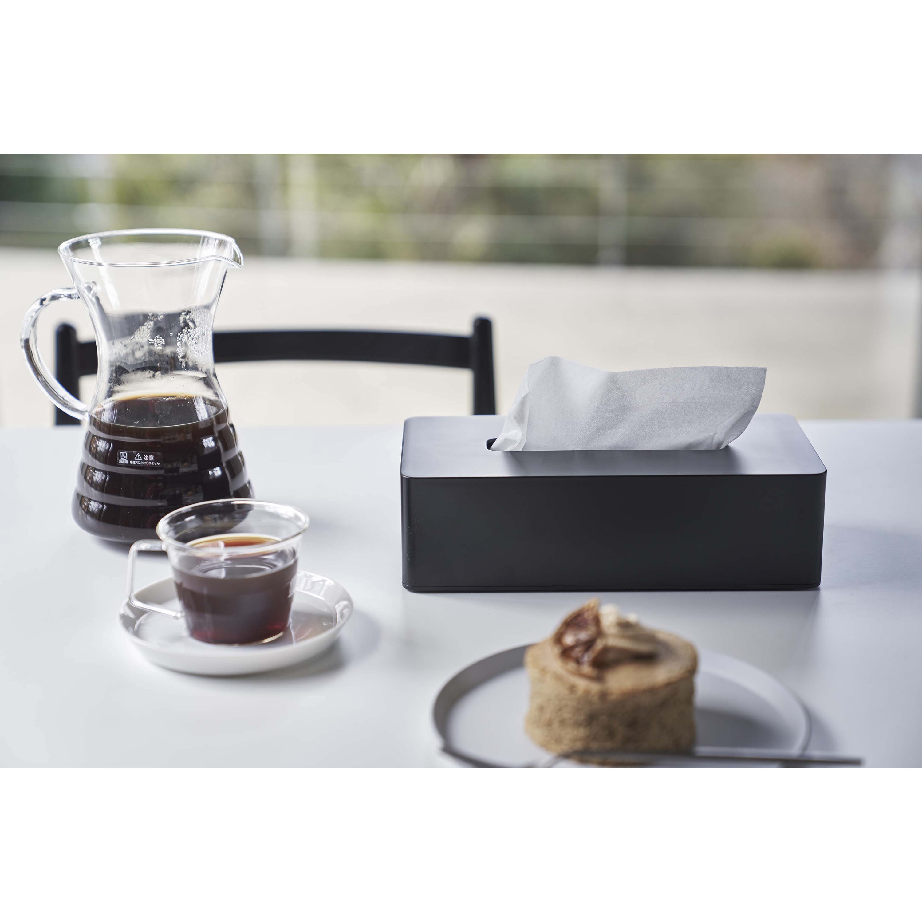 5584 タワー ティッシュケース レギュラー 山崎実業 ブラック色