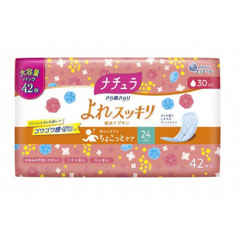 ナチュラさら肌さらりよれスッキリ吸水ナプキン 1個(42枚) 大王製紙