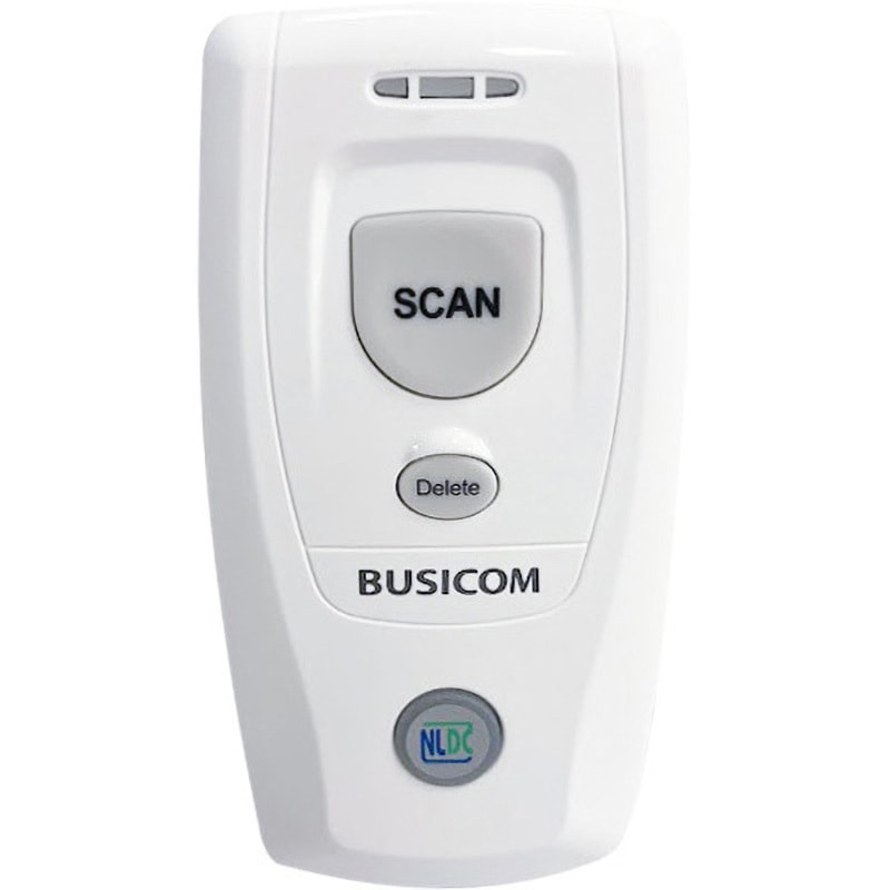 BC-BS801D-V2-CW Bluetooth 1次元バーコードリーダー 抗菌仕様 BC-BS801DV2 BUSICOM(ビジコム) ポケットタイプ クリーンホワイト色 読取方式2500pixelCCDセンサー