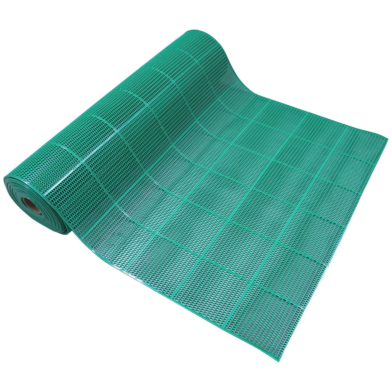6300036463 メッシュB山ゴムマット グリーンクロス グリーン色 幅900mm長さ10m厚さ3mm