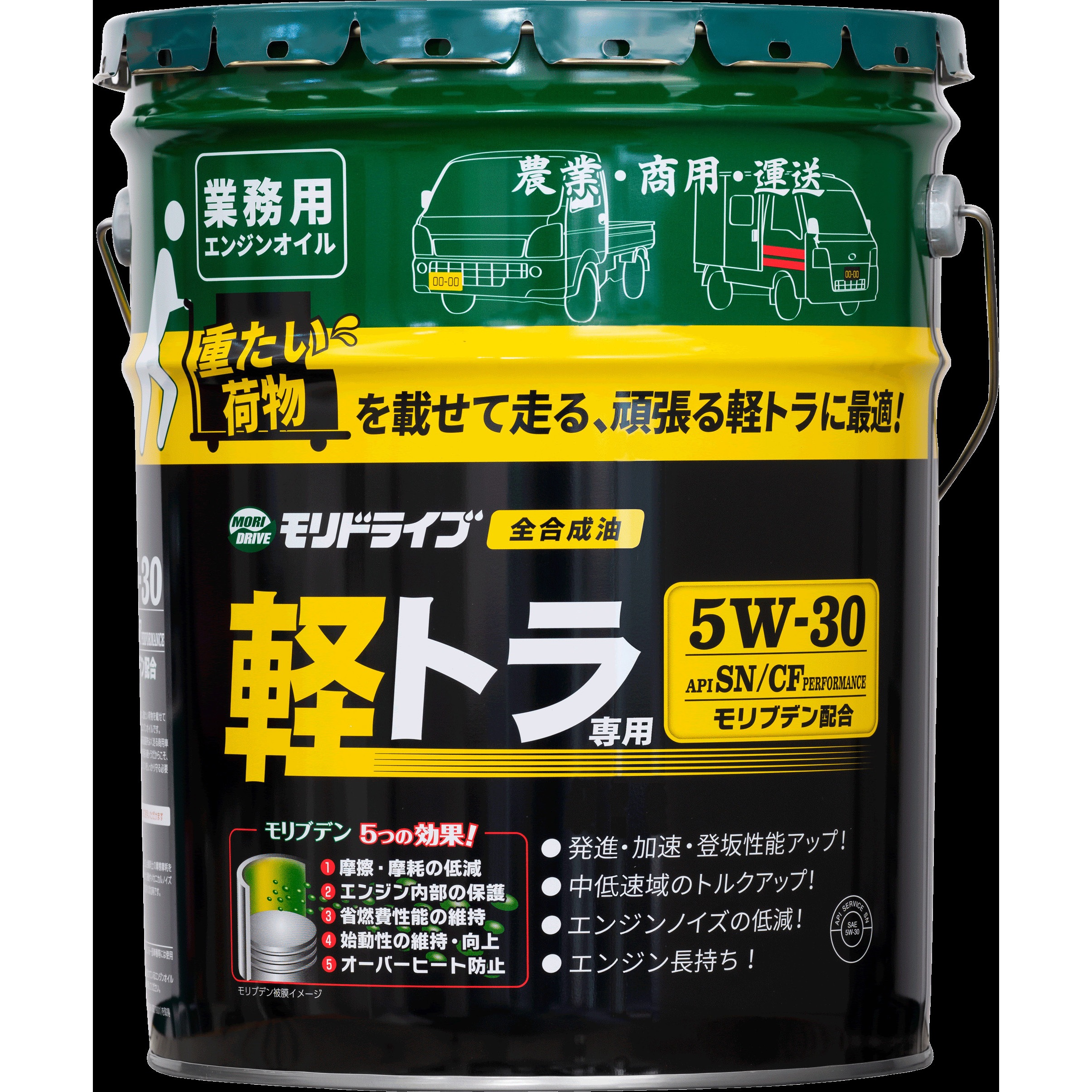 エンジンオイル モリドライブ SN/CF相当 粘度5W-30 容量20L