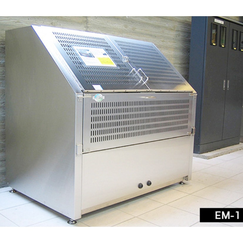 EM-1 アースボックスEM型(完成品大型ダストボックス) アースボックス シルバー色 観音開き扉タイプ 容量650(有効容量)L