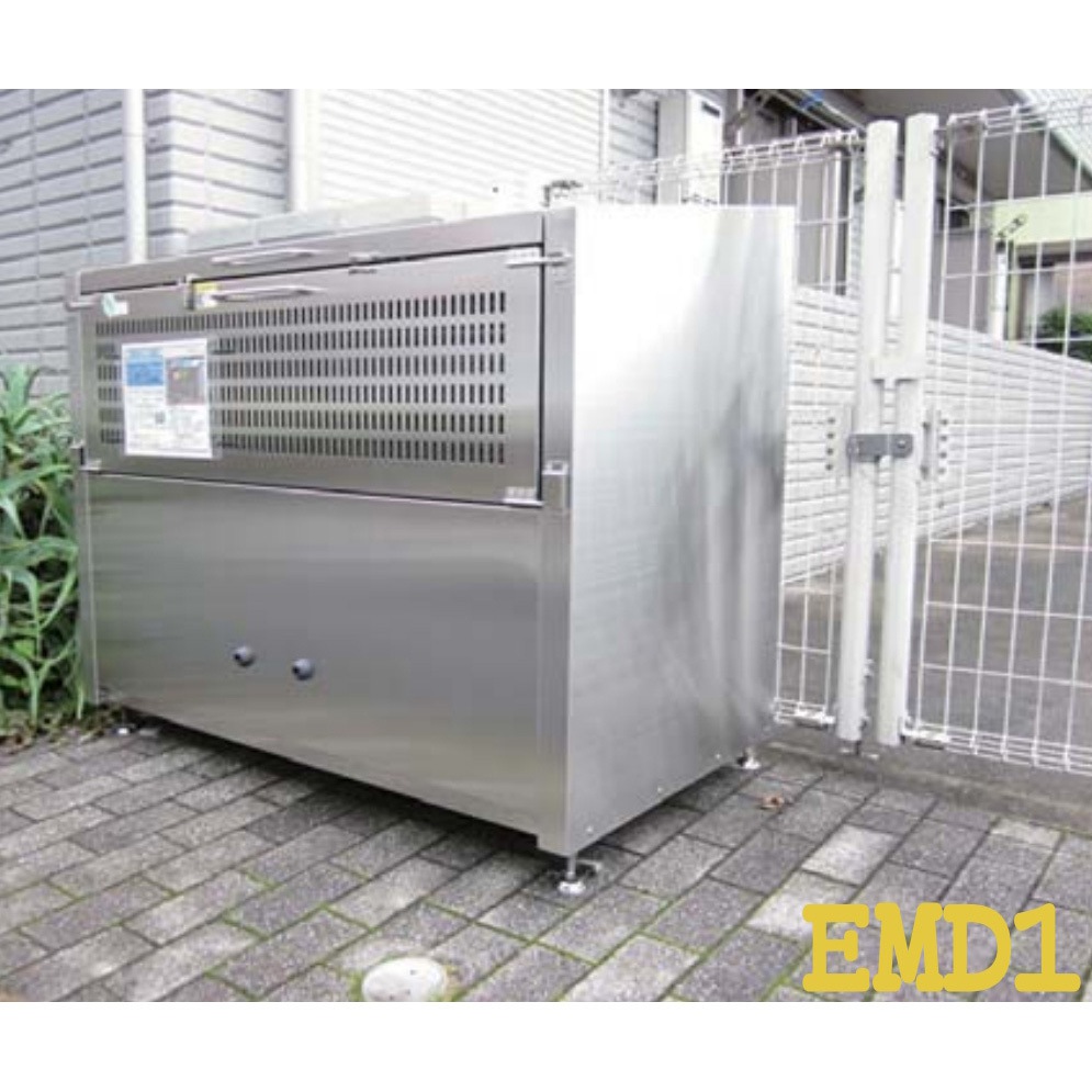EMD-1 アースボックスEMD型(完成品大型ダストボックス) アースボックス シルバー色 ダンパー扉タイプ 容量640(有効容量)L