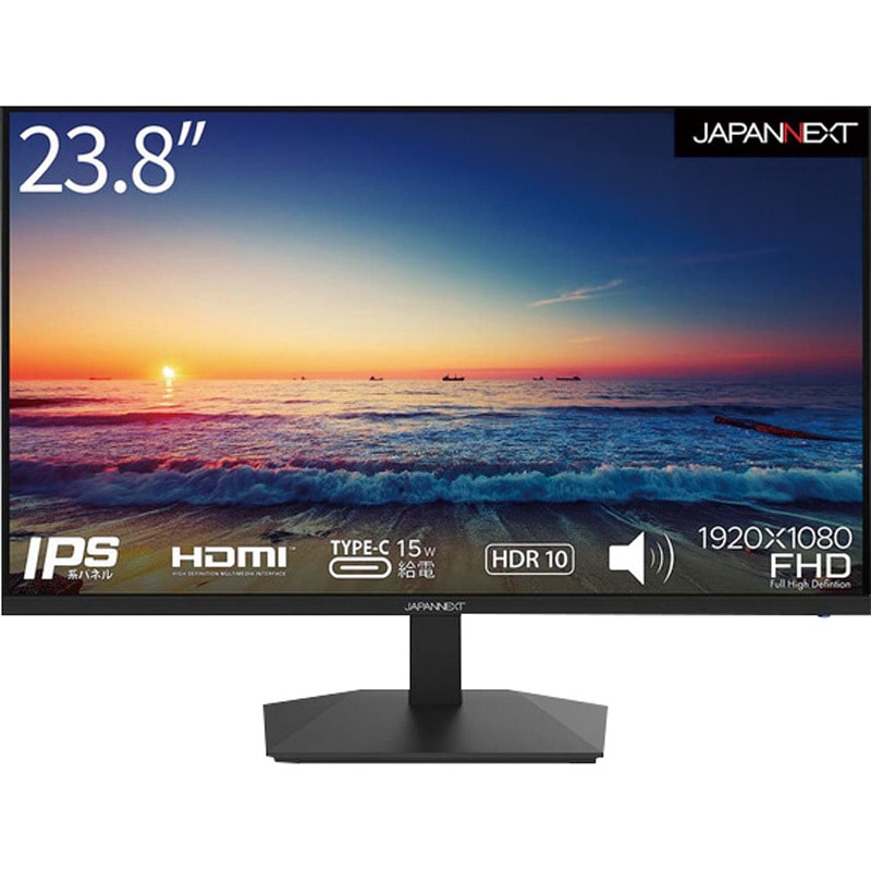 JN-IPS238FHDR-C 液晶ディスプレイ 23.8型/1920×1080/HDMI×2、USB-C×1/ブラック/スピーカー JAPANNEXT IPS系 ノングレア 応答速度5ms(OD)