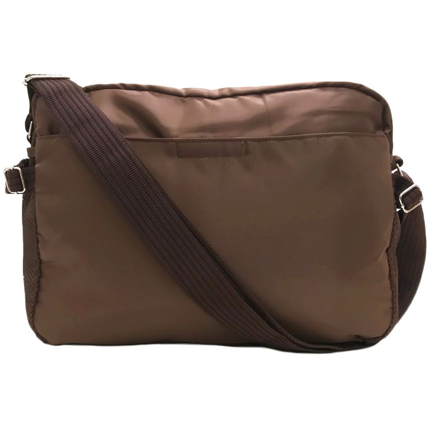 3830-01 多機能ショルダーバッグ 大 A.O.T ポリエステル ブラウン色