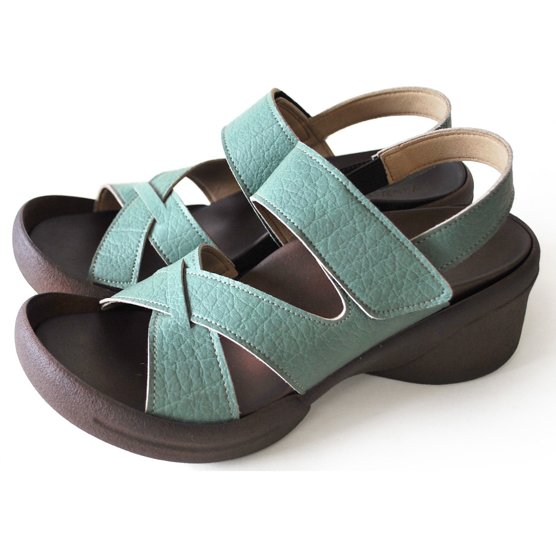 R2682-LBL-M リゲッタ クロスベルトウェッジサンダル リゲッタ ライトブルー色 サイズM  R2682-LBL-M