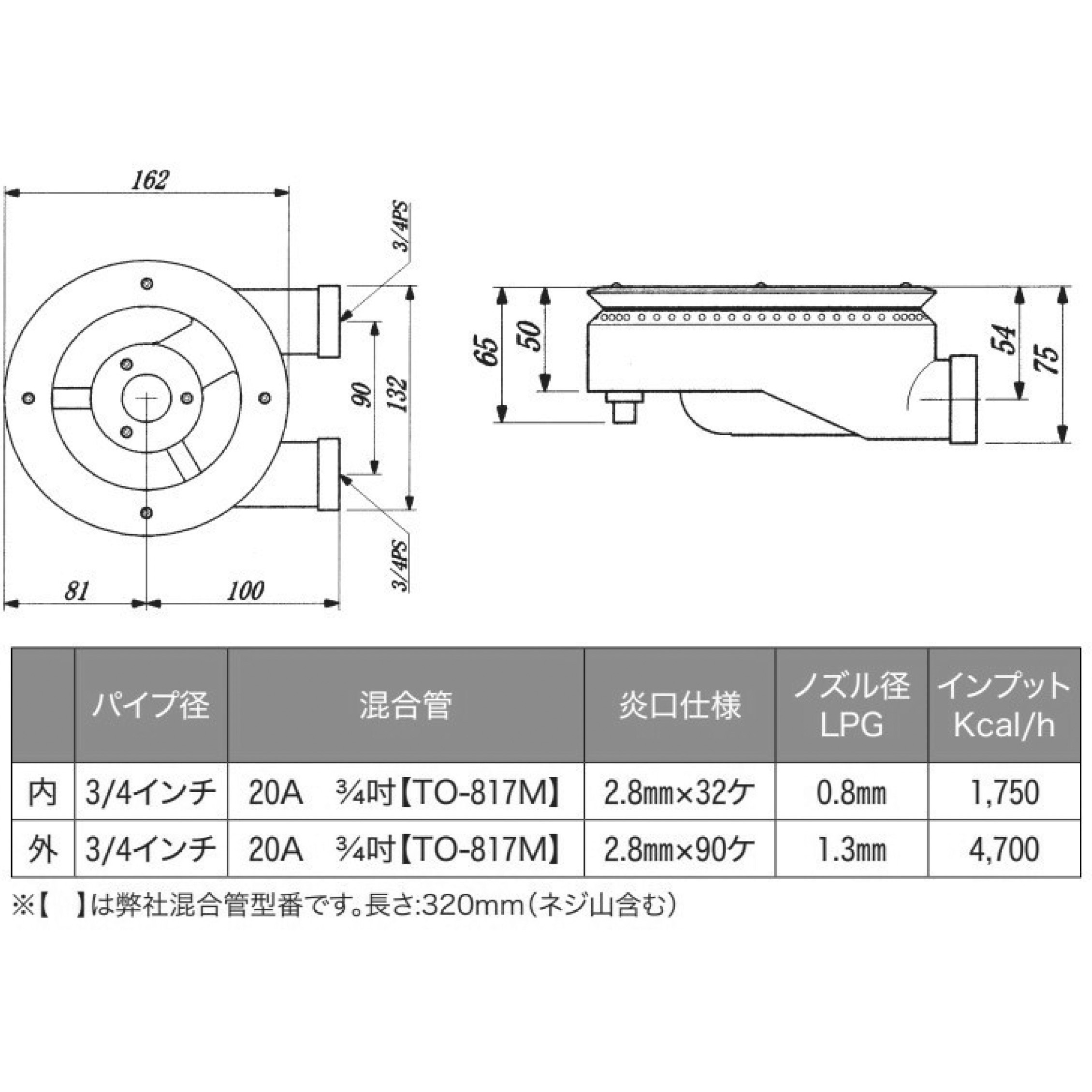 TO-859 パーフェクトバーナー SUGICO(スギコ) 鋳鉄