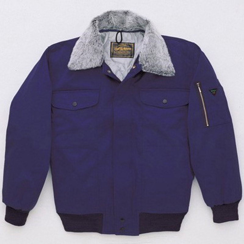 2800 制電防寒ジャンパー 橘被服 素材ポリエステル65%・綿35% ネイビー色 5L着丈74cm