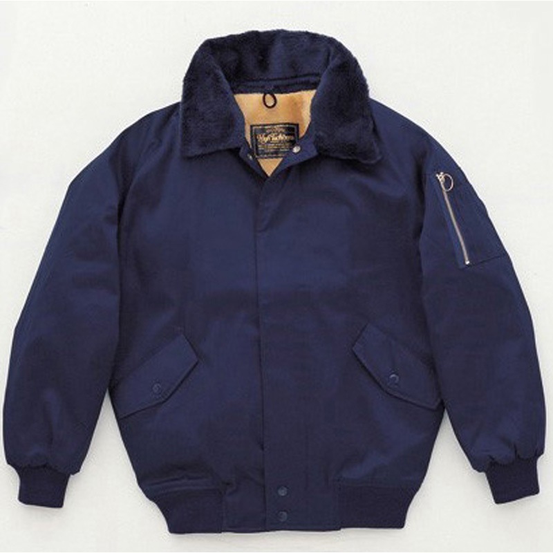 7700 制電防寒ジャンパー 橘被服 ネイビー色 LL着丈70cm