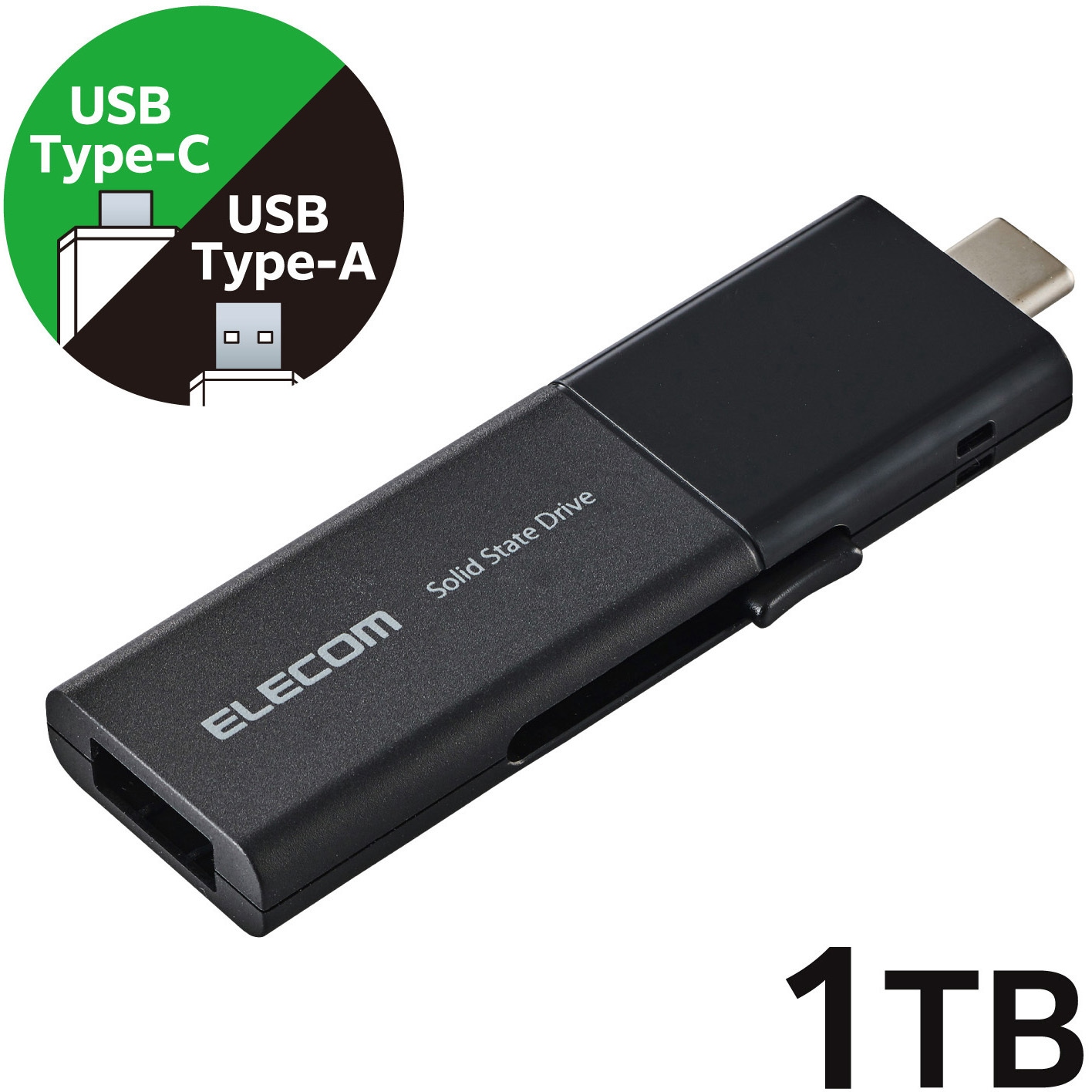 ESD-EWB1000GBKR SSD 外付け USB3.2Gen1 読込最大420MB/秒 USBメモリ型