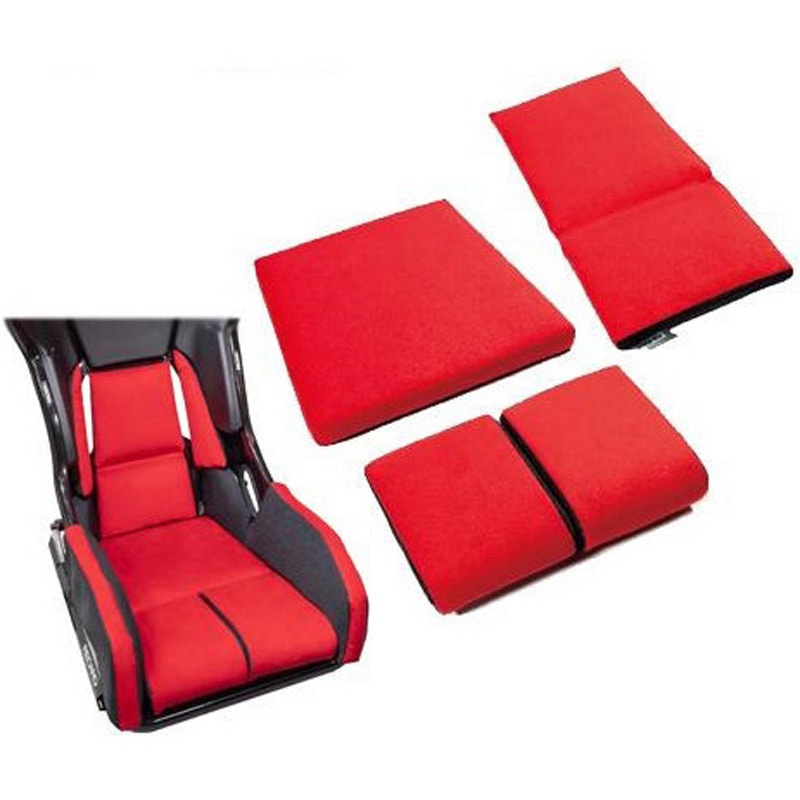 S-LS7R CLINGAIR レカロ(RMS) フルバケットシート用 シートクッション 3点セット レッド 1セット CLINGAIR 【通販モノタロウ】