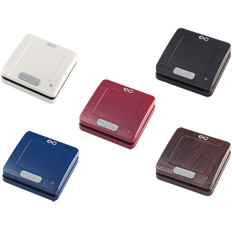 EC-303 エコチャイム 角型送信機(電池レス)パールレッド【黒地に白文字シール】 エコー総合企画 寸法68×68×22mm  EC-303