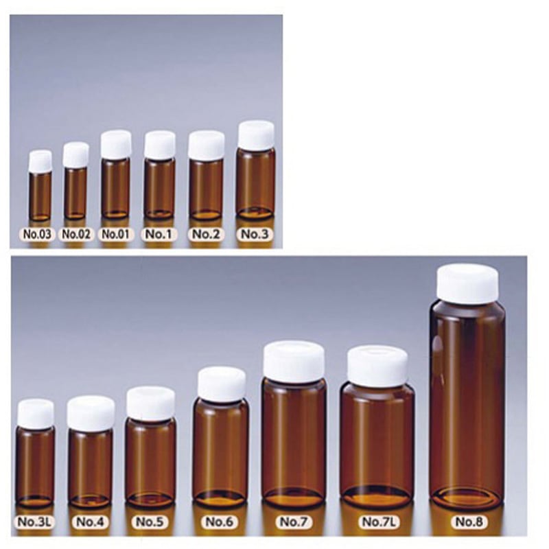 No.4 スクリュー管 褐色 ケース販売 マルエム[理化学・容器] 13.5mL 1 