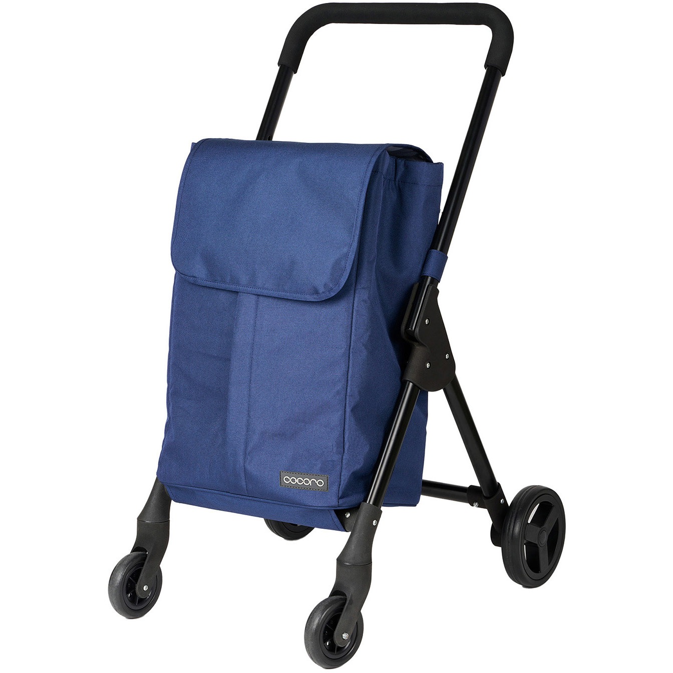 558300 ショッピングカート 前押し 4輪 オープンフロント 保温 保冷 35L COCORO ネイビー色