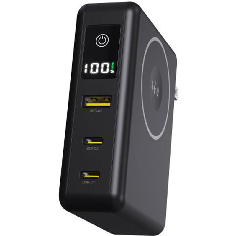 HD2-MBACPD65W10TGBK PD65W対応ACプラグ内蔵型モバイルバッテリー