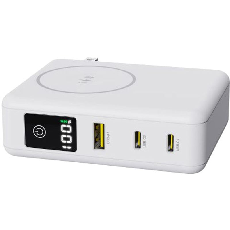 HD2-MBACPD65W10TGWH PD65W対応ACプラグ内蔵型モバイルバッテリー