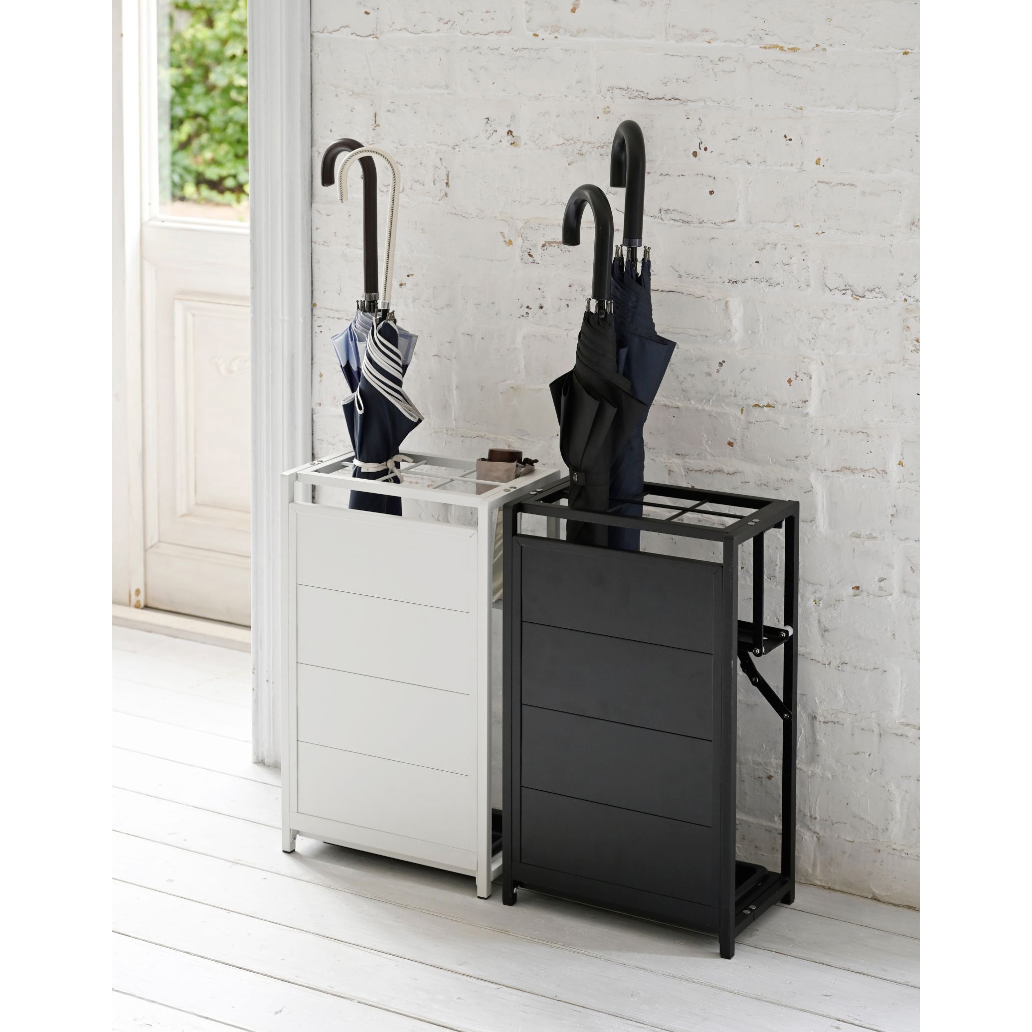 KAUR-6(BK) アルミ製 傘立て YAMAZEN(山善) ブラック色 - 【通販