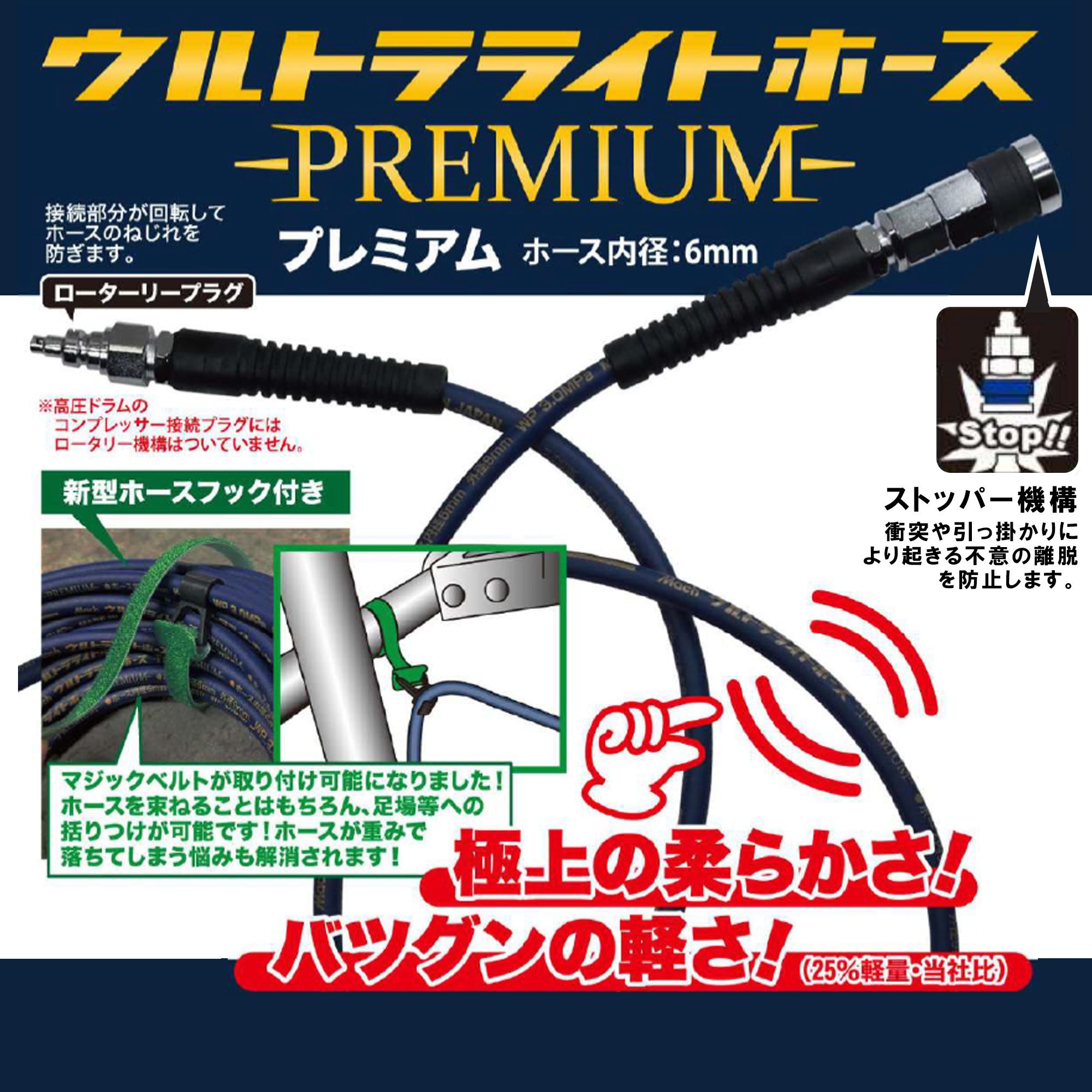 ULP-610N 高圧ウルトラライトホース-PREMIUM- MACH ネイビー色 ホース