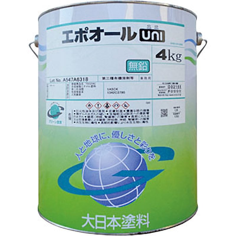 1A5CG エポオールUNI DNT(大日本塗料) 油性 防食性 赤さび色 1缶(4kg 
