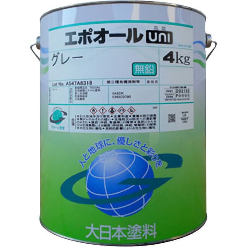 1A5CK エポオールUNI 大日本塗料(DNT) 油性 防食性 グレー色 1缶(4kg) 1A5CK - 【通販モノタロウ】